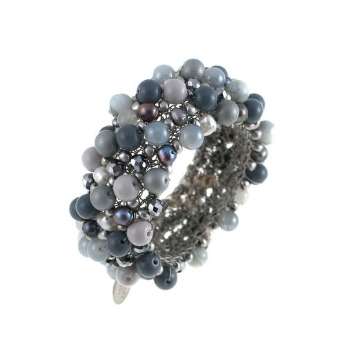 Bransoletka "Bling Bling" Jasno Szara HERSTORY Design