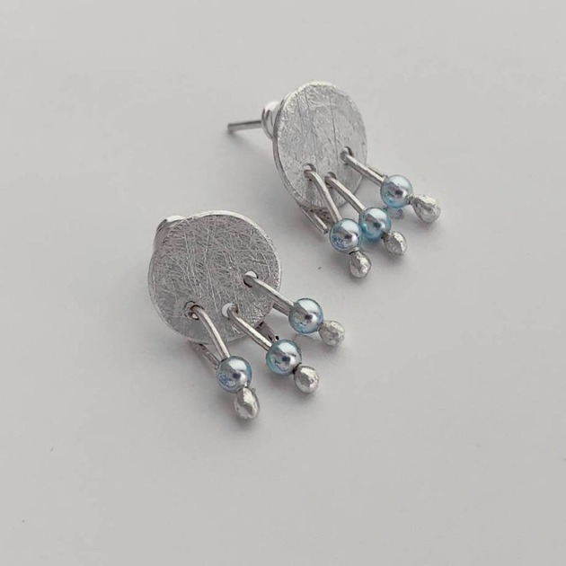 kolczyki z kamieniami Kolczyki OKRĄG