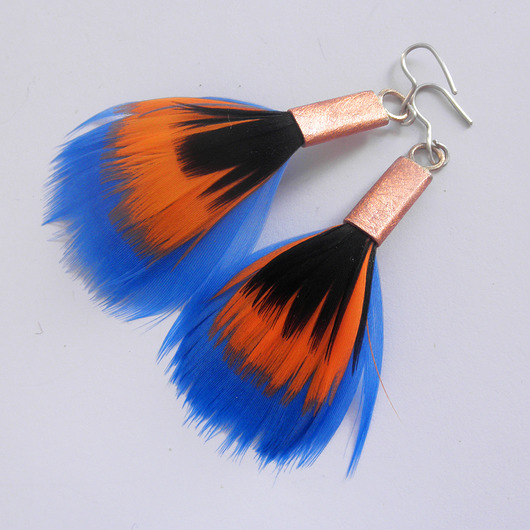 kolczyki z piórami PIÓRKO kolczyki