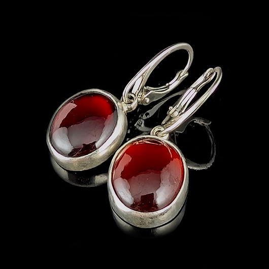 kolczyki srebrne Kolczyki srebrne ogniste granaty