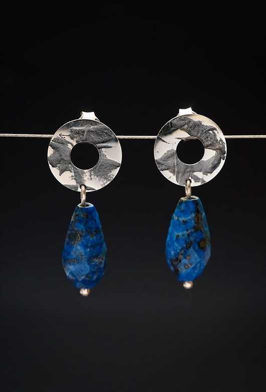 kolczyki srebrne YATO - srebro i lapis lazuli