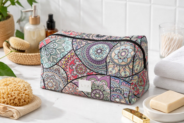 kosmetyczki Kosmetyczka damska duża wodoodporna etui kuferek organizer mandala ornament