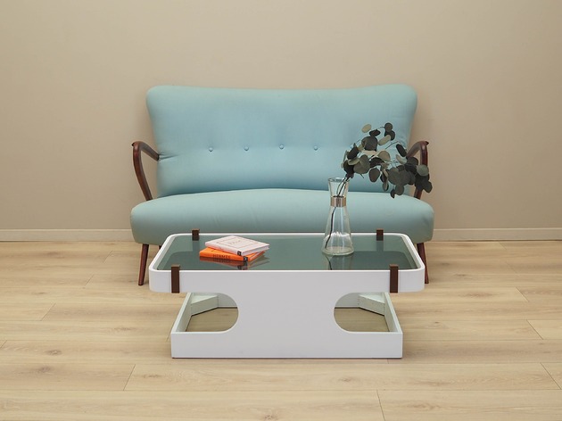 sofy i szezlongi Sofa miętowa, włoski design, lata 70, produkcja: Włochy