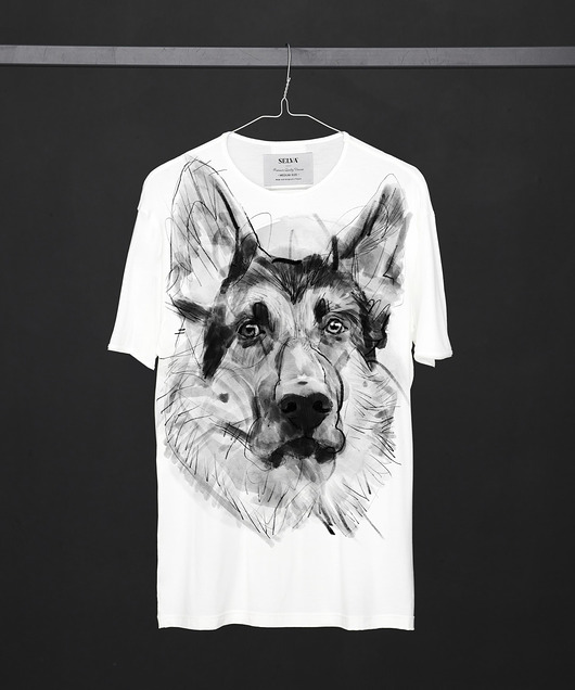 t-shirty męskie German Shepherd Dog Men's T-shirt white