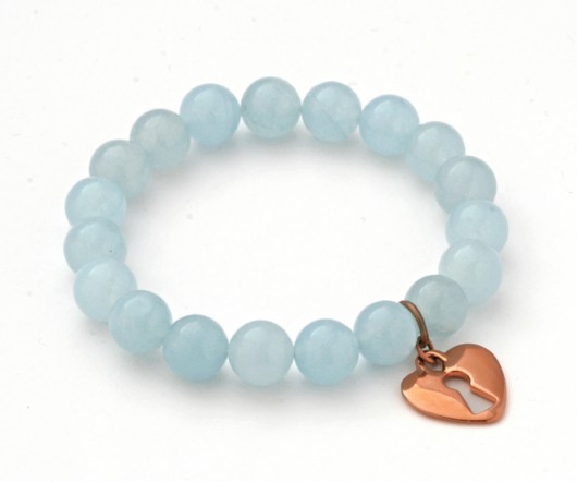Jade with heart pendant in blue II Lavoga