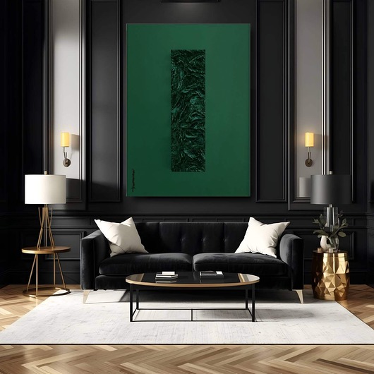 obrazy EMERALDA - Wielkoformatowy obraz autorski na płótnie GRUBA RZEŹBA 80x120cm
