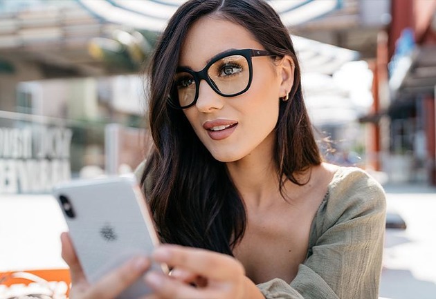 okulary damskie Duże kocie okulary do komputera zerówki