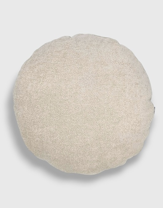 poduszki gładkie Okrągła kremowa poduszka dekoracyjna 45 cm Ronda