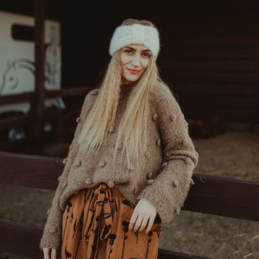 swetry damskie Sweter Mimmi Damski Brąz