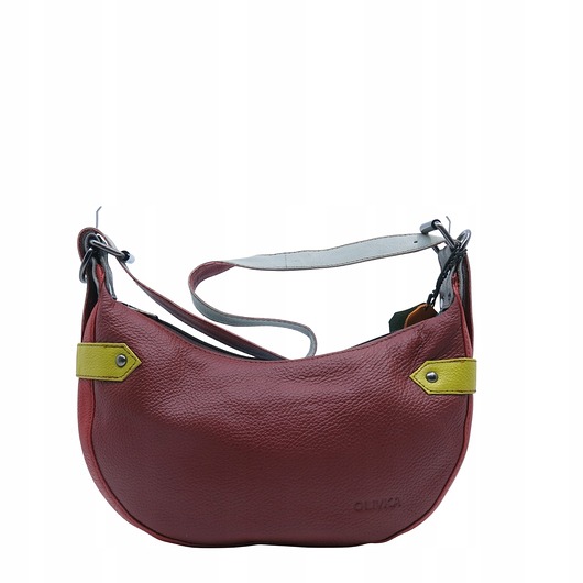 torby na ramię Torebka damska skórzana na ramię modna regulowany pasek zero waste OLIVKA