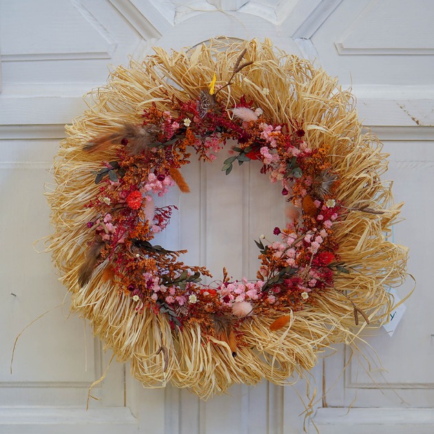 wianki Wianek z suszonych kwiatów