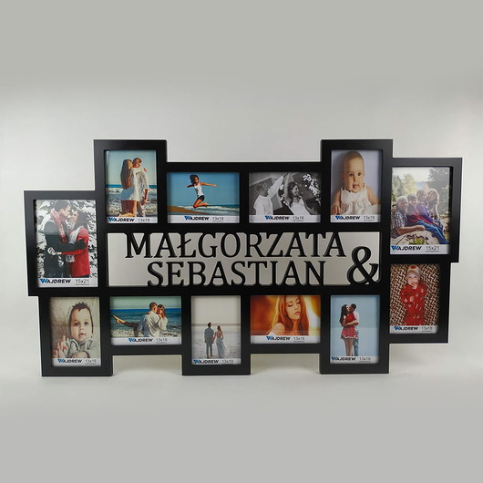 ramki na zdjęcia Multirama ramka na zdjęcia z Imionami 12 zdjęć 13x18,15x21 rocznica