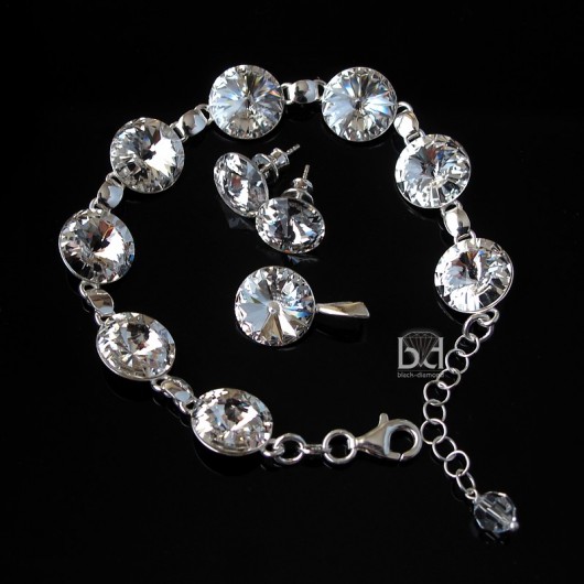 Krystaliczne Oczka kryształ Swarovski Black Diamond