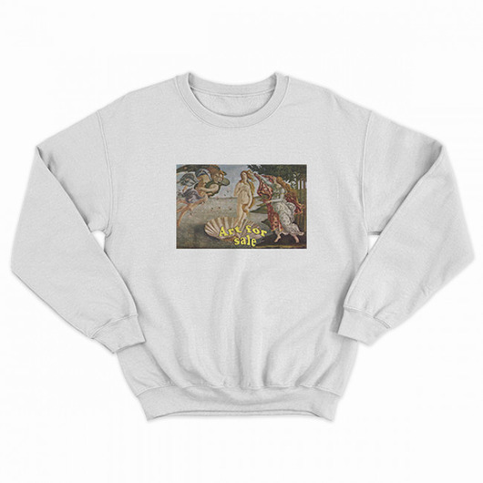 Bluza Art For Sale White Crewneck Back to Black