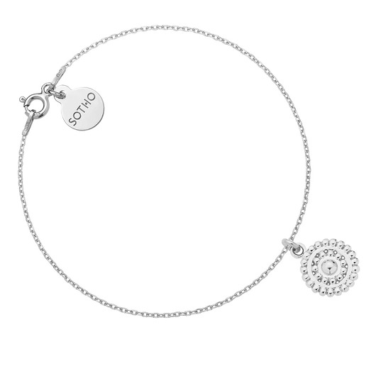 bransoletki srebrne Srebrna bransoletka z rozetką