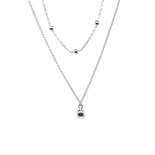 Podwójny naszyjnik kuleczki pr. 925 VENA Jewellery