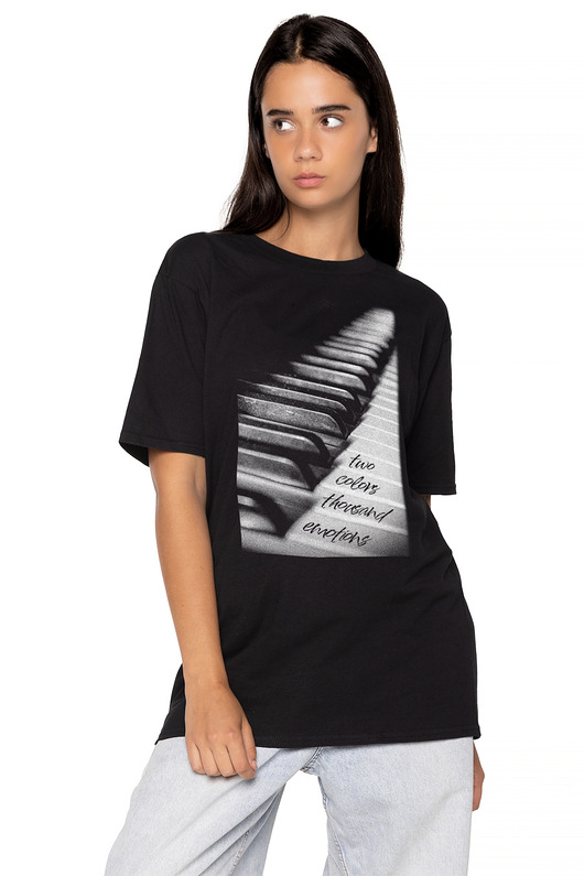t-shirt damskie Koszulka loose fit UNDERWORLD Piano