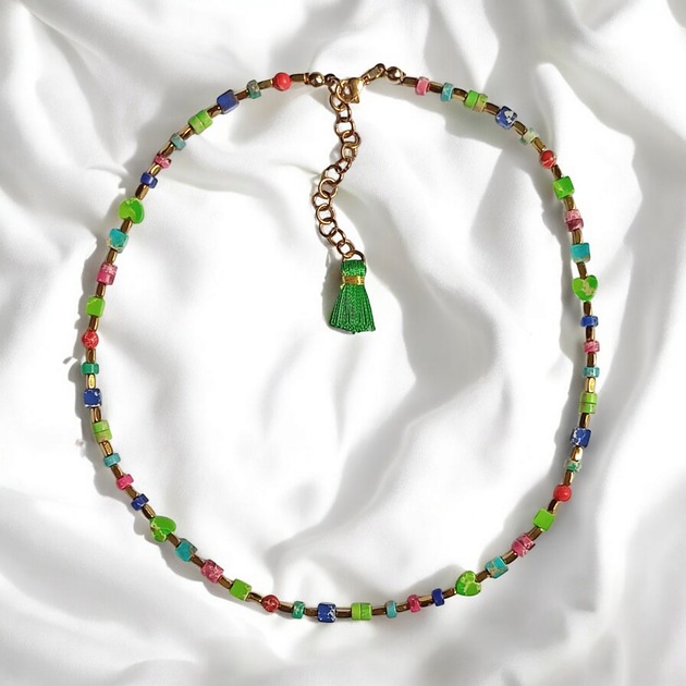 chokery Choker wakacyjny : jaspis cesarski : multicolor II