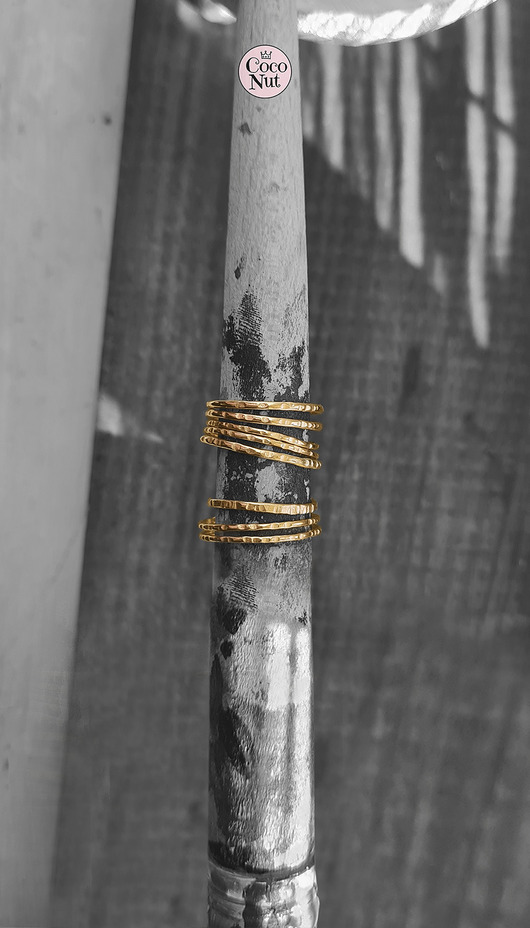 obrączki Zestaw 6 obrączek TIDE mosiądz