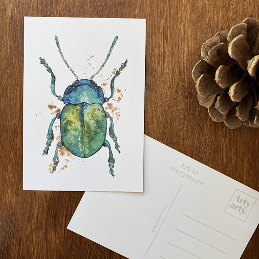 pocztówka ilustracja Pan Żuk Arty arty