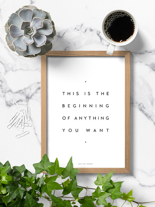 "Beginning" Plakat Love The Journey