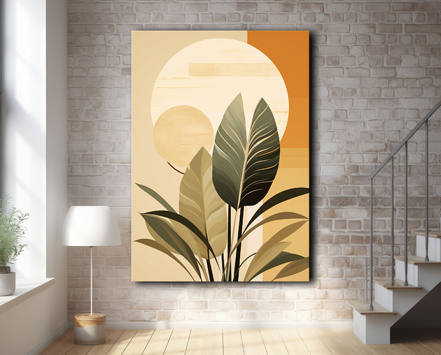 plakaty Tropikalne liście - Plakat - Loft, Minimalizm