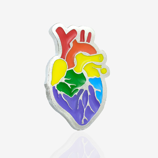 przypinki Pins "Tęczowe Serce LGBT"
