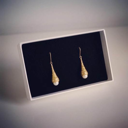Pozłacane kolczyki z perłami pr. 925 VENA Jewellery