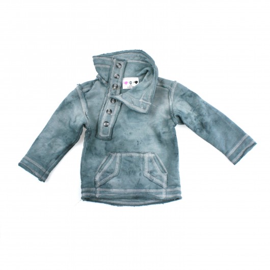 Bluza dzięca z kołnierzem szara batik Czachor