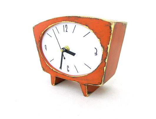 zegarek Sixty pomarańczowy- EDYCJA LIMITOWANA Clock Wood Studio