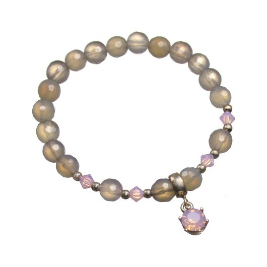 POPLAVSKY Bransoletka Kids Pink Opal srebro POPLAVSKY