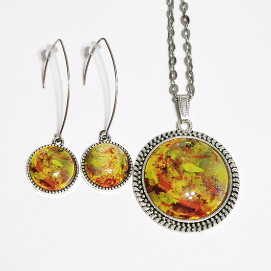 komplet biżuterii Naszyjnik i kolczyki - komplet - Jesień