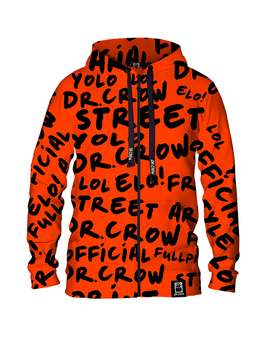bluzy męskie Męska Bluza Expres Zamek DR.CROW Dr.Crow Orange