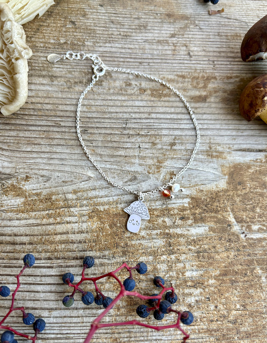 bransoletki złote Happy Amanita - Muchomor - Bransoletka - Grzybek