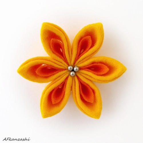 Rozeta Żółto-Pomarańczowa AFkanzashi