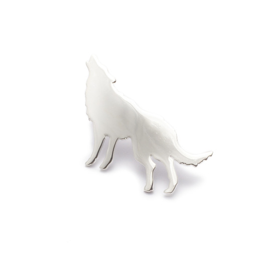 Pin AK Petite srebrny wilk ANIMALKINGDOM