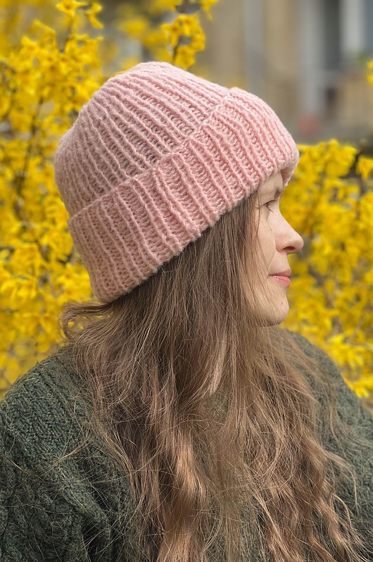 czapki damskie Przejściowa czapka Dimma z alpaki różowa