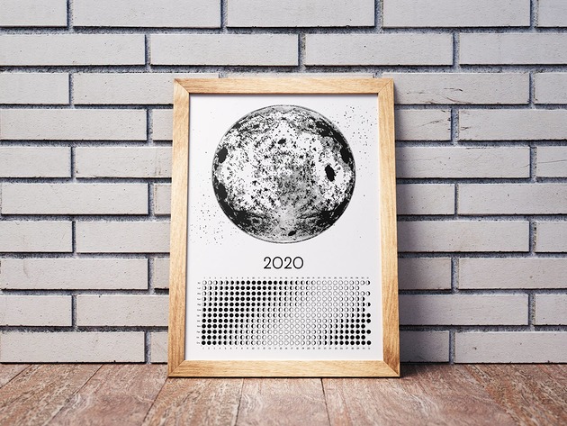 grafiki i ilustracje Kalendarz księżycowy 2020