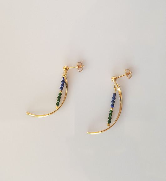 kolczyki pozłacane Kolczyki pozłacane Wiosenne Szafirki