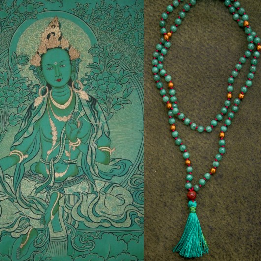 GREEN TARA MALA /// naszyjnik z jadeitu NOMAD ACCESSORIES