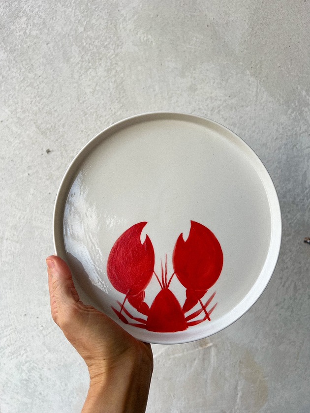 patery i talerze Talerz porcelanowy z rakiem no. 2 LA LUZ / 21 cm