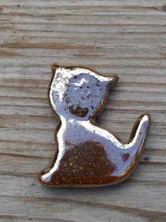magnesy Ceramiczny magnes kot złoty