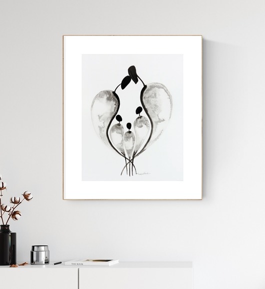 grafika 40x50 cm wykonana ręcznie MiniMalArt