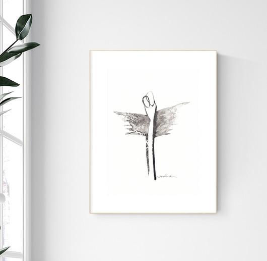 grafika 21X30 cm wykonana ręcznie MiniMalArt