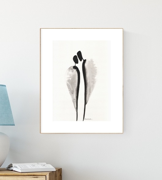 grafika 30X40 cm wykonana ręcznie MiniMalArt