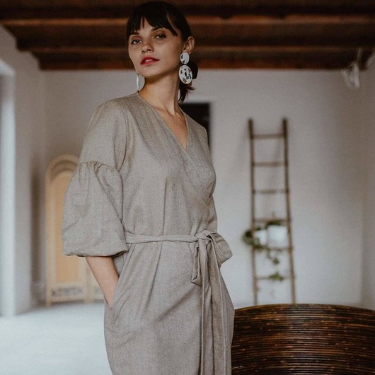 sukienki mini damskie Ana Moroles, Kimono wełniane Rojo