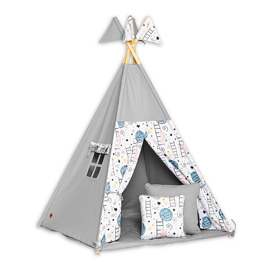Zestaw Tipi Mata Poduszki Love to the Moon Fun with Mum