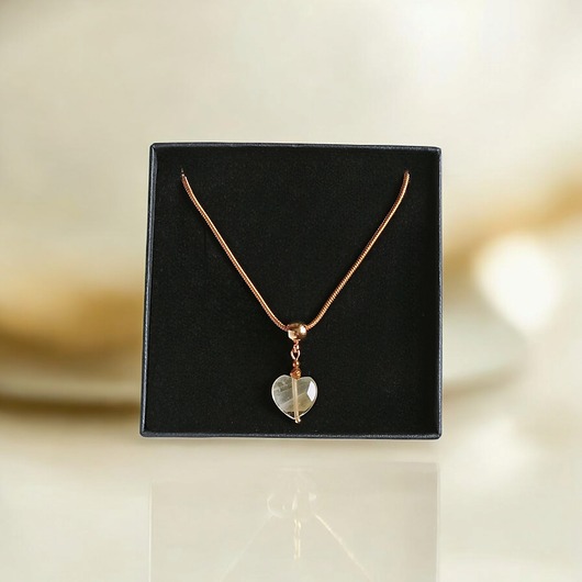 chokery Uroczy naszyjnik: serduszko : CYTRYN: wyjątkowy prezent