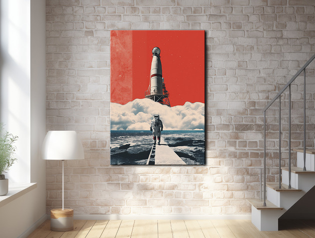 plakaty Apollo 11 - Plakat - Druk - Minimalistyczny Kolaż, NASA, kosmos #5