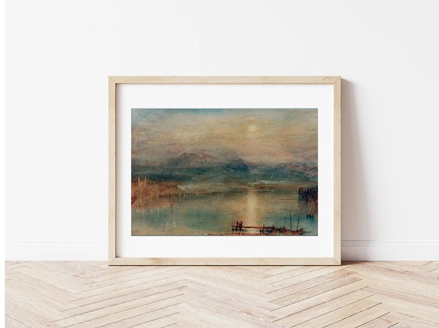 plakaty PLAKAT William Turner pejzaż sztuka ścienna, jezioro obraz